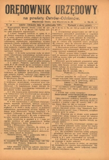 Orędownik Urzędowy na Powiat Ostr&oacute;w-Odolan&oacute;w 1925.10.20 R.74 Nr.48