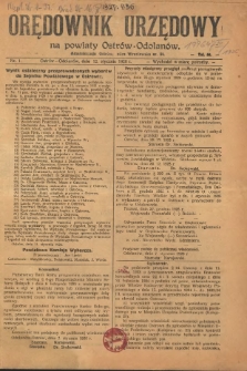 Orędownik Urzędowy na Powiat Ostr&oacute;w-Odolan&oacute;w 1926.01.12 R.75 Nr.1