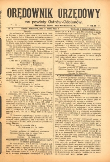 Orędownik Urzędowy na Powiat Ostr&oacute;w-Odolan&oacute;w 1926.03.09 R.75 Nr.8