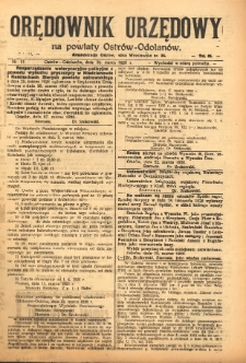 Orędownik Urzędowy na Powiat Ostr&oacute;w-Odolan&oacute;w 1926.03.30 R.75 Nr.11