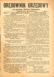 Orędownik Urzędowy na Powiat Ostr&oacute;w-Odolan&oacute;w 1926.05.18 R.75 Nr.19