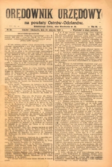 Orędownik Urzędowy na Powiat Ostr&oacute;w-Odolan&oacute;w 1926.08.24 R.75 Nr.26