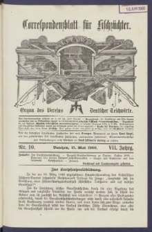 Korrespondenzblatt f&uuml;r Fischz&uuml;chter 1900.05.15 Jg.7 Nr10