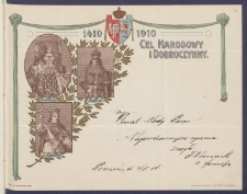 Telegram patriotyczny : 1410-1910 Cel narodowy i dobroczynny [DZS 92 III/32]