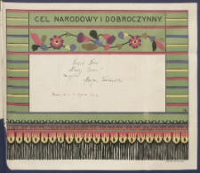 Telegram patriotyczny : Cel narodowy i dobroczynny [DZS 92 III/181]