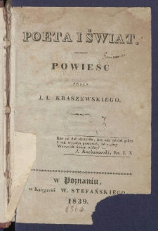 Poeta i świat : powieść.