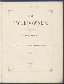 Pani Twardowska : ballada.