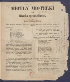 Miotły Miotełki : czyli r&oacute;żczka sprawiedliwości.