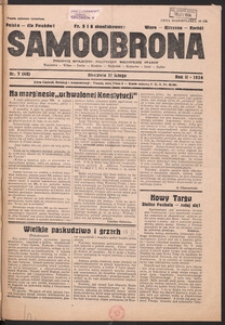 Samoobrona : tygodnik społeczno-polityczny wszystkich stan&oacute;w 1934.02.11, R.2, Nr.7 (48)