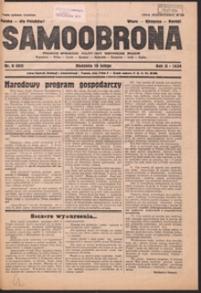 Samoobrona : tygodnik społeczno-polityczny wszystkich stan&oacute;w 1934.02.18, R.2, Nr.8 (49)
