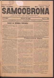 Samoobrona : tygodnik społeczno-polityczny wszystkich stan&oacute;w 1934.02.25, R.2, Nr.10 (51)
