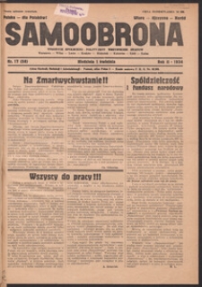 Samoobrona : tygodnik społeczno-polityczny wszystkich stan&oacute;w 1934.04.01, R.2, Nr.17 (58)