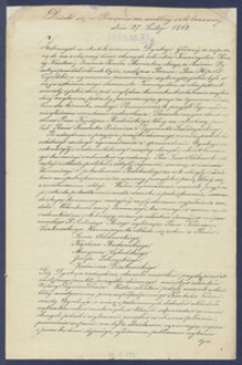 Działo się w Poznaniu w Bazarze dnia 27. Lutego 1862 : [Incipit:] Zebranych w skutek wezwania Dyrekcyi Gł&oacute;wnej [...]