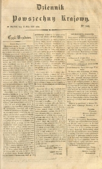 Dziennik Powszechny Krajowy. 1831.05.27 Nr144