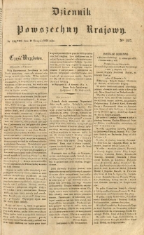Dziennik Powszechny Krajowy. 1831.08.19 Nr227