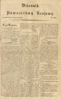 Dziennik Powszechny Krajowy. 1831.08.27 Nr235
