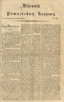 Dziennik Powszechny Krajowy. 1831.08.30 Nr238
