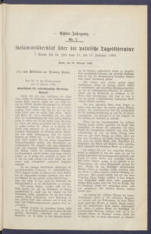 Gesamt&uuml;berblick &uuml;ber die Polnische Tagesliteratur 1899.02.20 R.8 Nr7