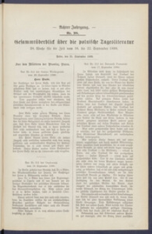 Gesamt&uuml;berblick &uuml;ber die Polnische Tagesliteratur 1899.09.25 R.8 Nr38