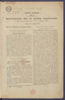 Gesamt&uuml;berblick &uuml;ber die Polnische Tagesliteratur 1903.01.13 R.12 Nr1
