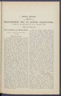 Gesamt&uuml;berblick &uuml;ber die Polnische Tagesliteratur 1903.03.03 R.12 Nr8