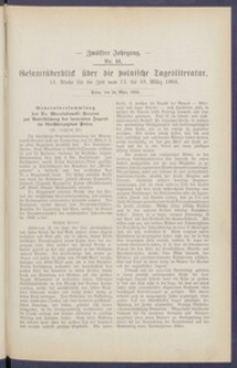 Gesamt&uuml;berblick &uuml;ber die Polnische Tagesliteratur 1903.03.24 R.12 Nr11