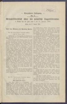 Gesamt&uuml;berblick &uuml;ber die Polnische Tagesliteratur 1905.01.17 R.14 Nr2