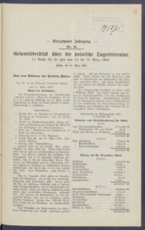 Gesamt&uuml;berblick &uuml;ber die Polnische Tagesliteratur 1905.03.21 R.14 Nr11