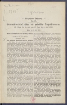 Gesamt&uuml;berblick &uuml;ber die Polnische Tagesliteratur 1905.07.11 R.14 Nr27