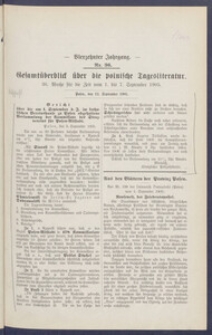 Gesamt&uuml;berblick &uuml;ber die Polnische Tagesliteratur 1905.09.12 R.14 Nr36