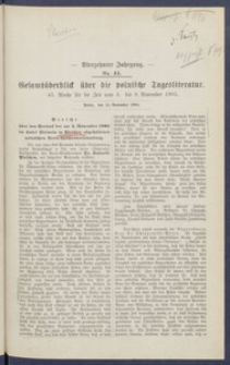 Gesamt&uuml;berblick &uuml;ber die Polnische Tagesliteratur 1905.11.14 R.14 Nr45