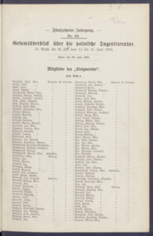 Gesamt&uuml;berblick &uuml;ber die Polnische Tagesliteratur 1906.06.26 R.15 Nr25