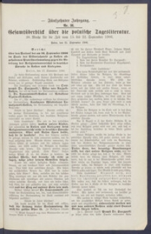 Gesamt&uuml;berblick &uuml;ber die Polnische Tagesliteratur 1906.09.25 R.15 Nr38