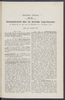 Gesamt&uuml;berblick &uuml;ber die Polnische Tagesliteratur 1906.12.05 R.15 Nr48