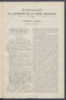 Sonderausgabe des Gesamt&uuml;berblick &uuml;ber die polnische Tagesliteratur