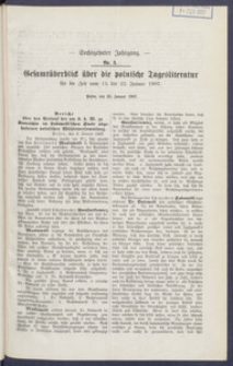 Gesamt&uuml;berblick &uuml;ber die Polnische Tagesliteratur 1907.01.23 R.16 Nr3