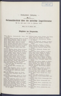 Gesamt&uuml;berblick &uuml;ber die Polnische Tagesliteratur 1907.02.19 R.16 Nr7