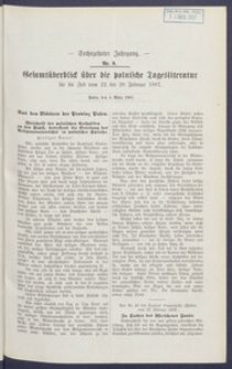 Gesamt&uuml;berblick &uuml;ber die Polnische Tagesliteratur 1907.03.05 R.16 Nr9