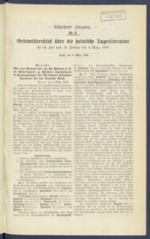 Gesamt&uuml;berblick &uuml;ber die Polnische Tagesliteratur 1909.03.09 R.17 Nr9
