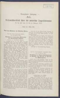 Gesamt&uuml;berblick &uuml;ber die Polnische Tagesliteratur 1910.03.01 R.19 Nr8