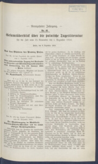 Gesamt&uuml;berblick &uuml;ber die Polnische Tagesliteratur 1910.12.06 R.19 Nr48