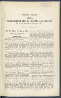 Gesamt&uuml;berblick &uuml;ber die Polnische Tagesliteratur 1911.01.24 R.20 Nr3
