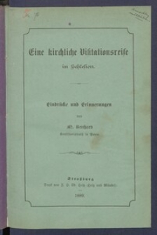 Eine kirchliche Visitationsreise in Schlesien