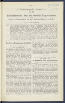 Gesamt&uuml;berblick &uuml;ber die Polnische Tagesliteratur 1916.08.29 R.25 Nr34