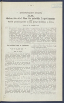 Gesamt&uuml;berblick &uuml;ber die Polnische Tagesliteratur 1916.09.26 R.25 Nr38