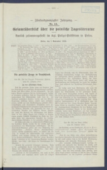 Gesamt&uuml;berblick &uuml;ber die Polnische Tagesliteratur 1916.11.07 R.25 Nr44
