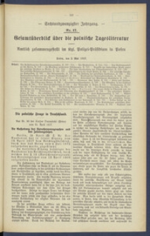 Gesamt&uuml;berblick &uuml;ber die Polnische Tagesliteratur 1917.05.02 R.26 Nr17