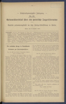 Gesamt&uuml;berblick &uuml;ber die Polnische Tagesliteratur 1917.10.24 R.26 Nr42
