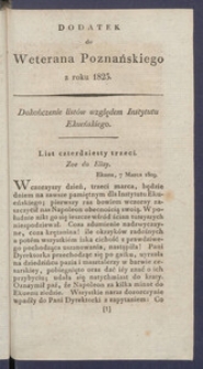 Weteran Poznański 1825 nr dodatek