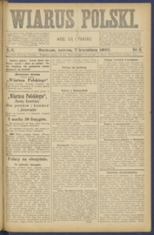 Wiarus Polski. 1900.04.07 R.10 Nr41 + dodatek